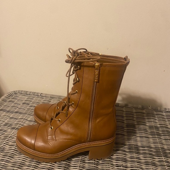 Michael kors cognac leather booties new - Picture 2 of 10